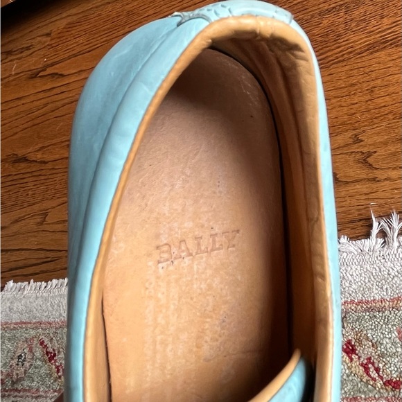 Bally Flavia Leather Sneakers, Turquoise, 7 - Picture 6 of 9